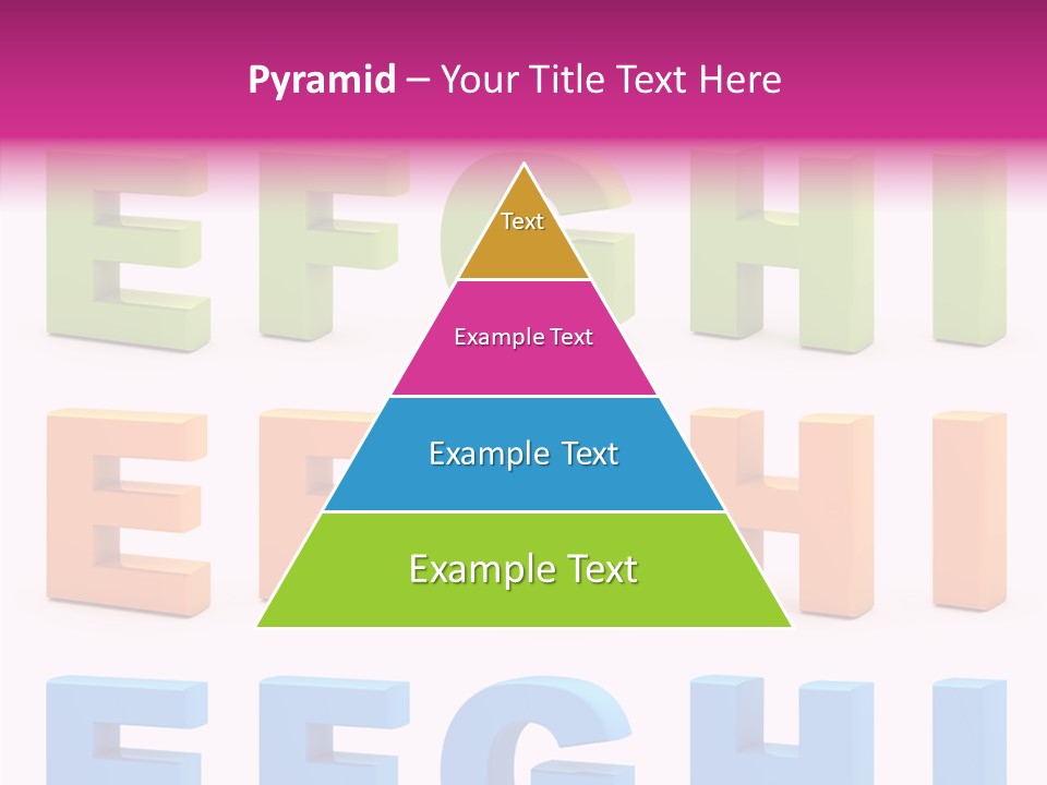 Alphabetical Standing Alphabet PowerPoint Template