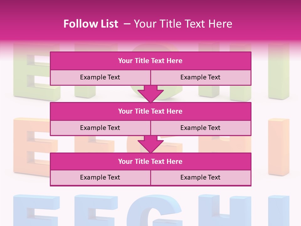Alphabetical Standing Alphabet PowerPoint Template