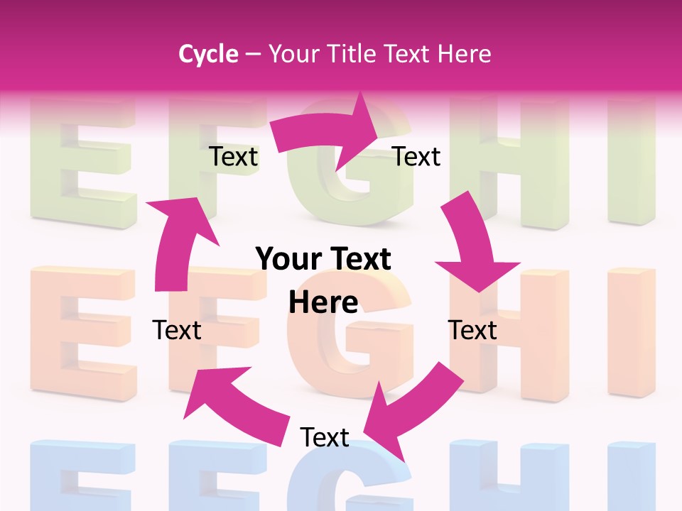 Alphabetical Standing Alphabet PowerPoint Template