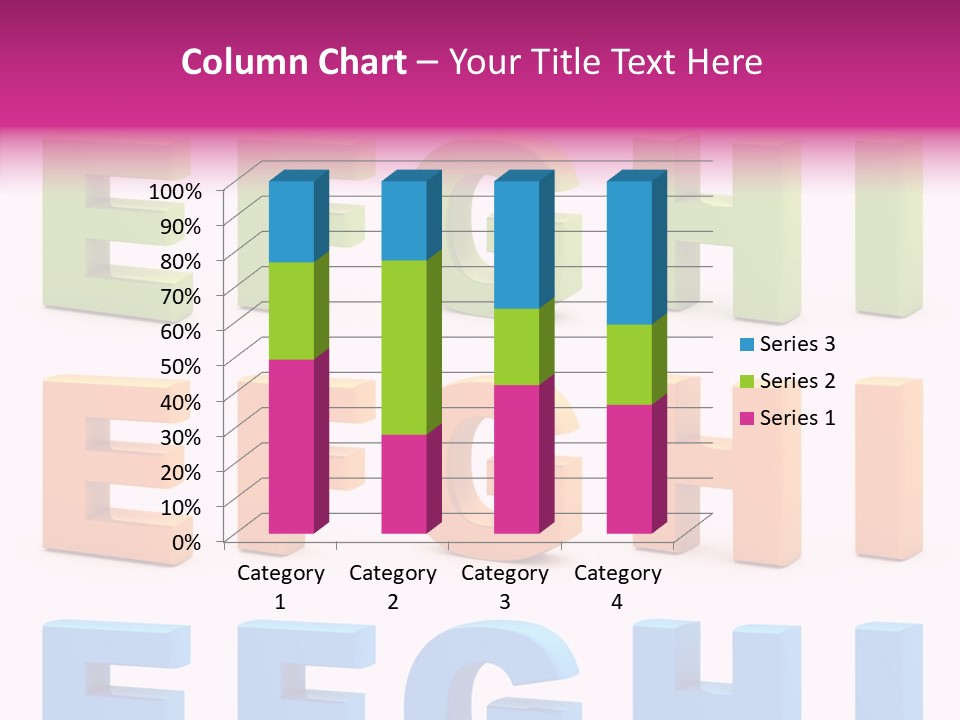 Alphabetical Standing Alphabet PowerPoint Template