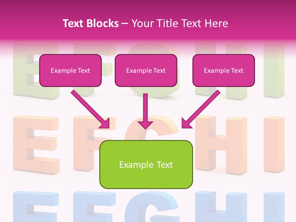 Alphabetical Standing Alphabet PowerPoint Template