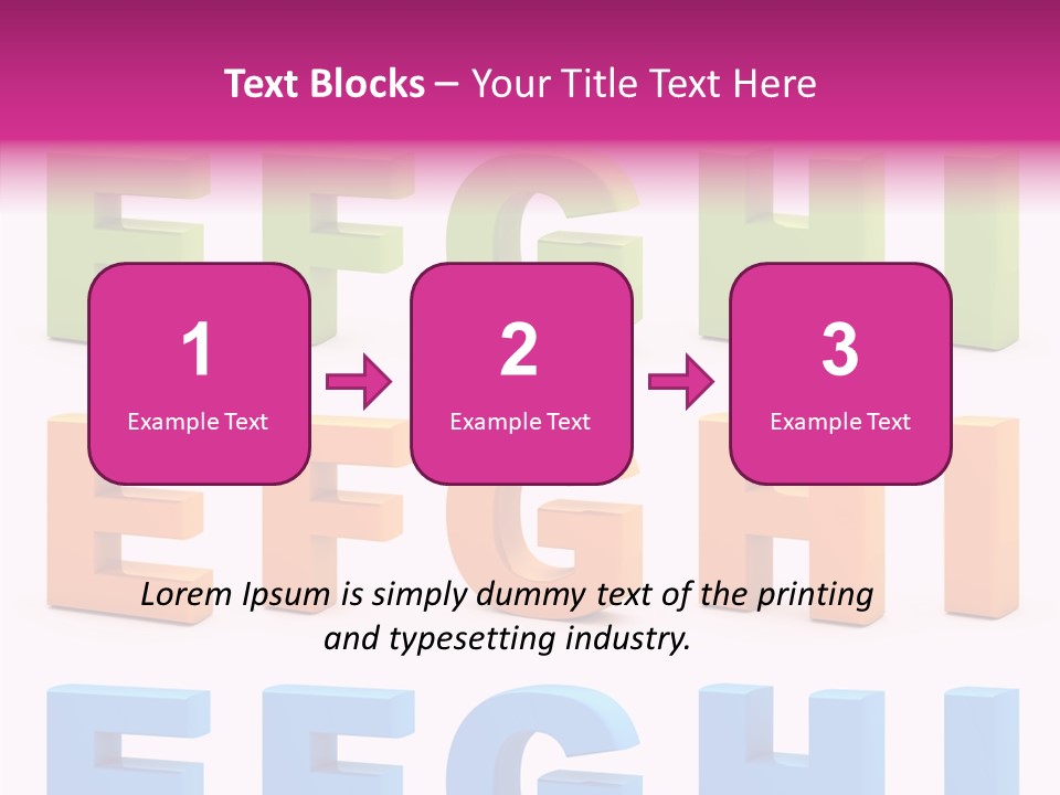 Alphabetical Standing Alphabet PowerPoint Template
