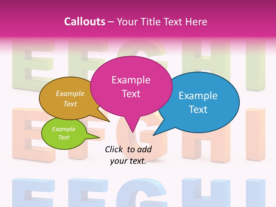 Alphabetical Standing Alphabet PowerPoint Template