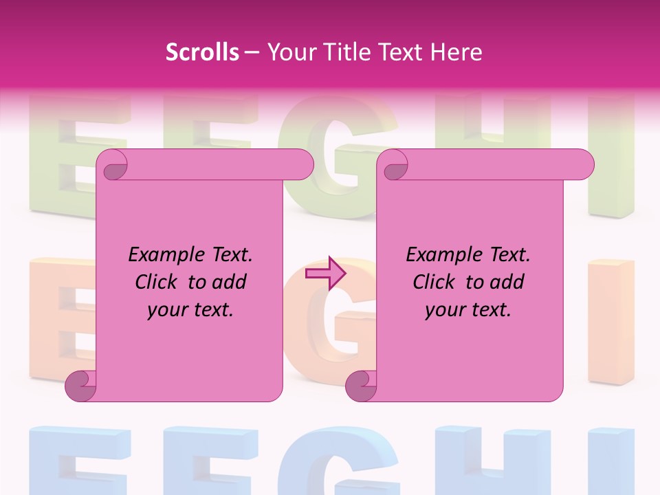 Alphabetical Standing Alphabet PowerPoint Template