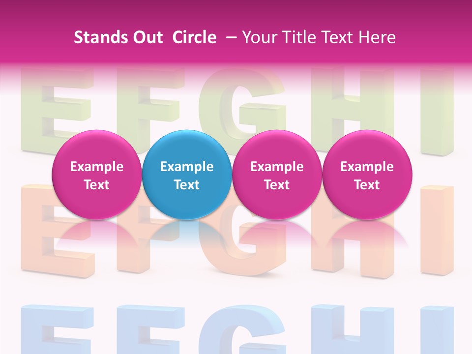 Alphabetical Standing Alphabet PowerPoint Template