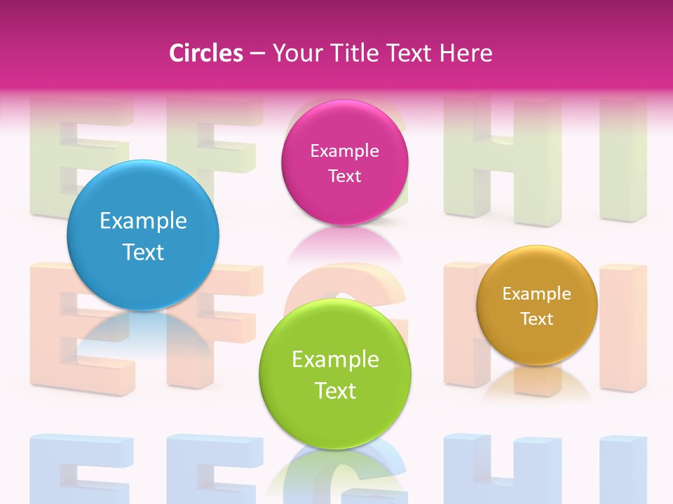 Alphabetical Standing Alphabet PowerPoint Template