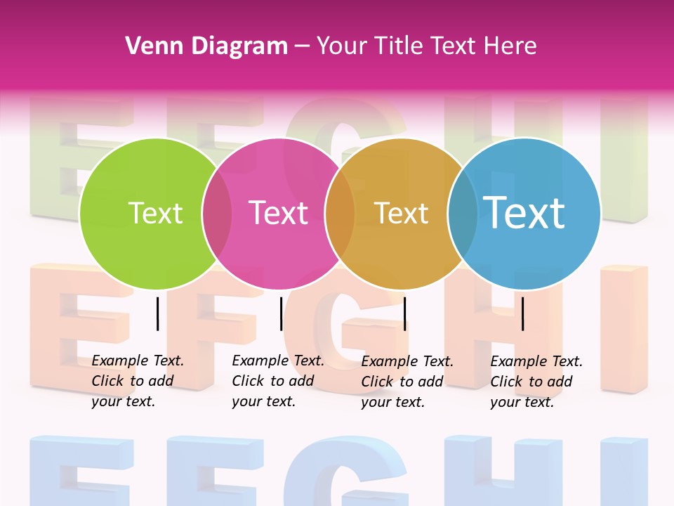 Alphabetical Standing Alphabet PowerPoint Template