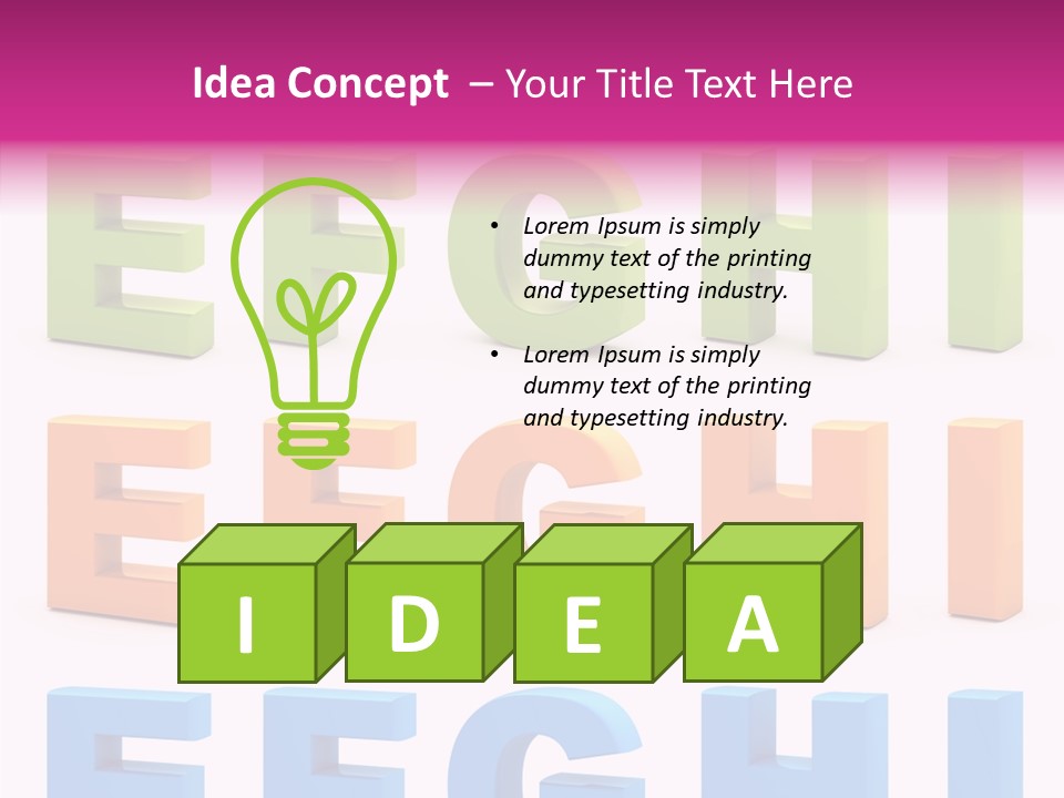 Alphabetical Standing Alphabet PowerPoint Template