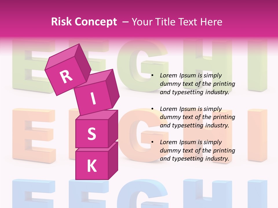 Alphabetical Standing Alphabet PowerPoint Template