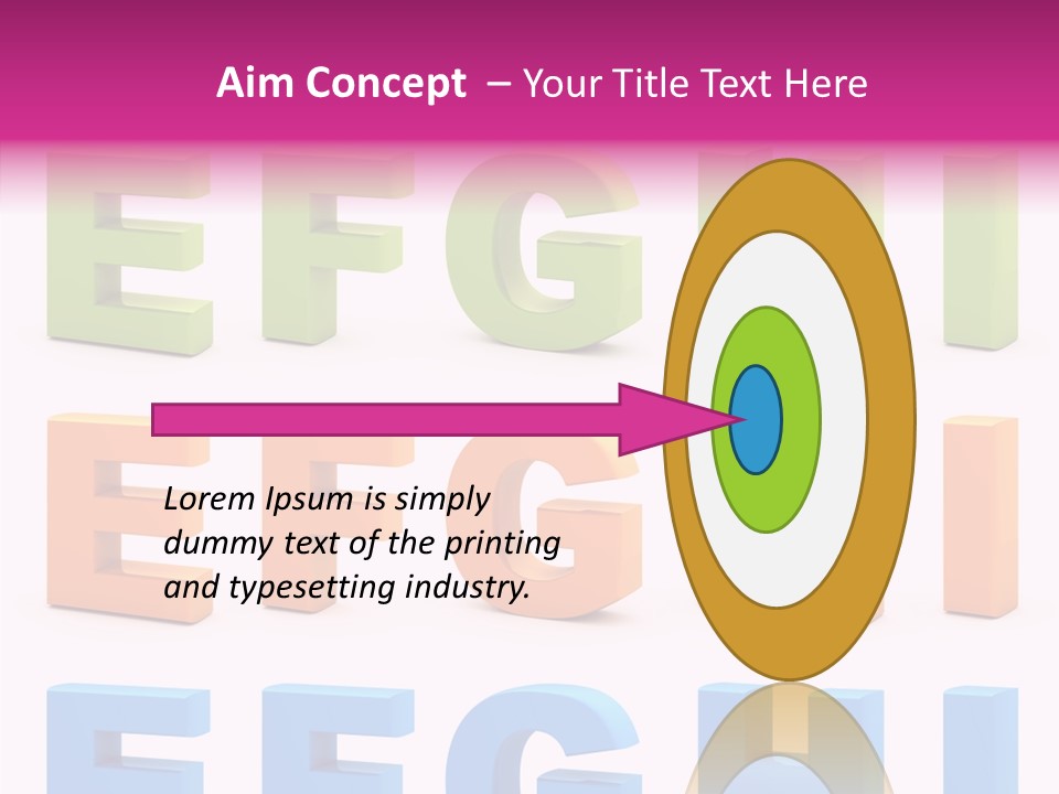 Alphabetical Standing Alphabet PowerPoint Template