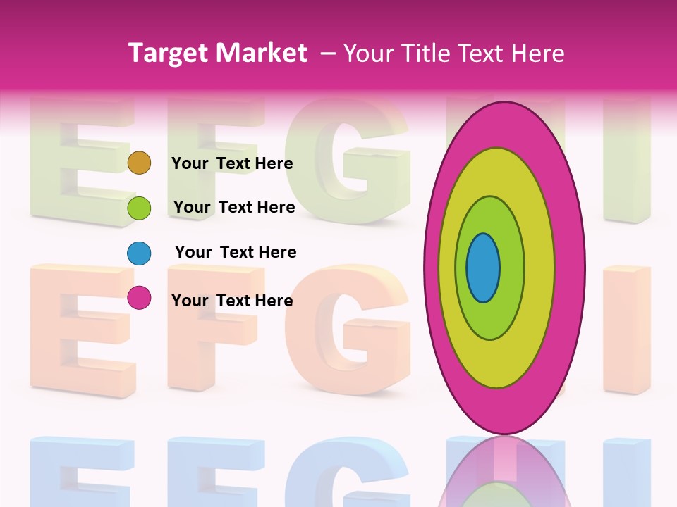 Alphabetical Standing Alphabet PowerPoint Template