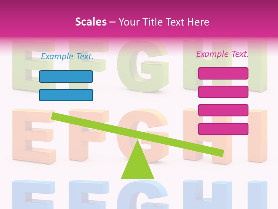 Alphabetical Standing Alphabet PowerPoint Template