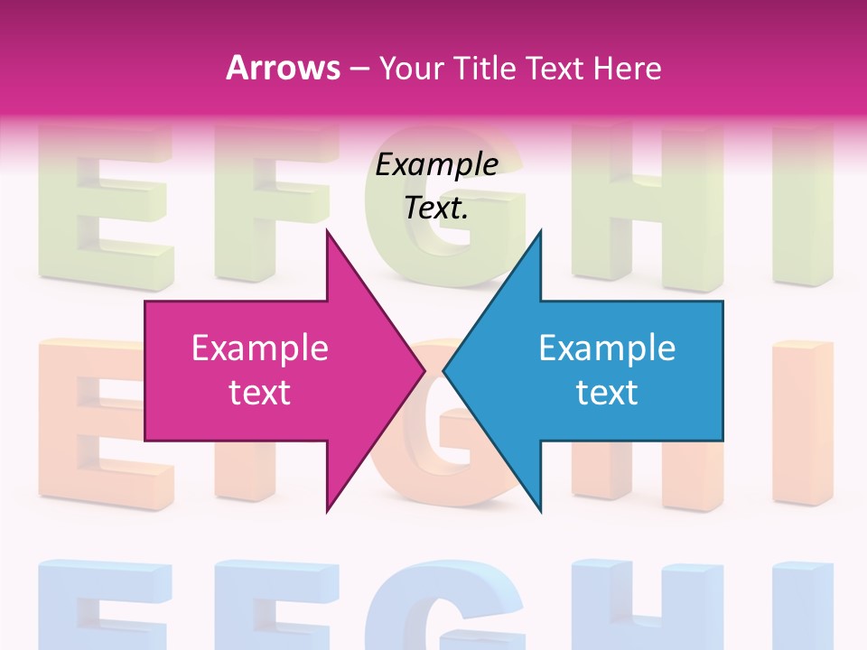 Alphabetical Standing Alphabet PowerPoint Template