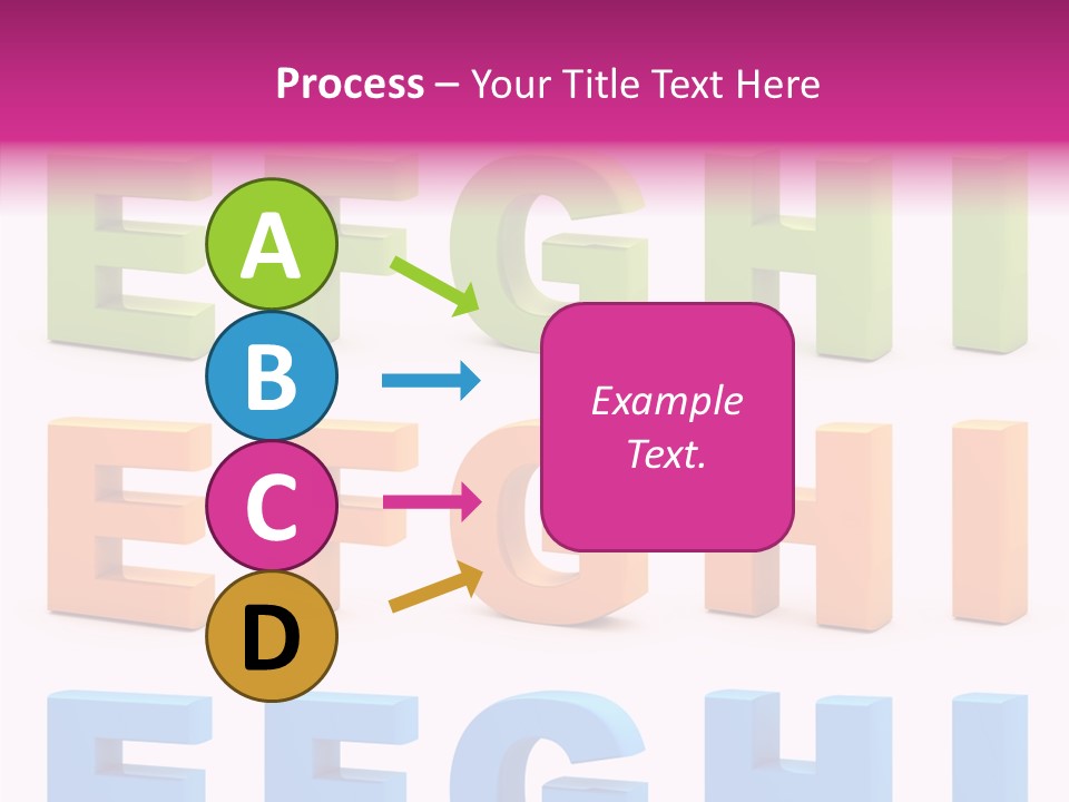 Alphabetical Standing Alphabet PowerPoint Template