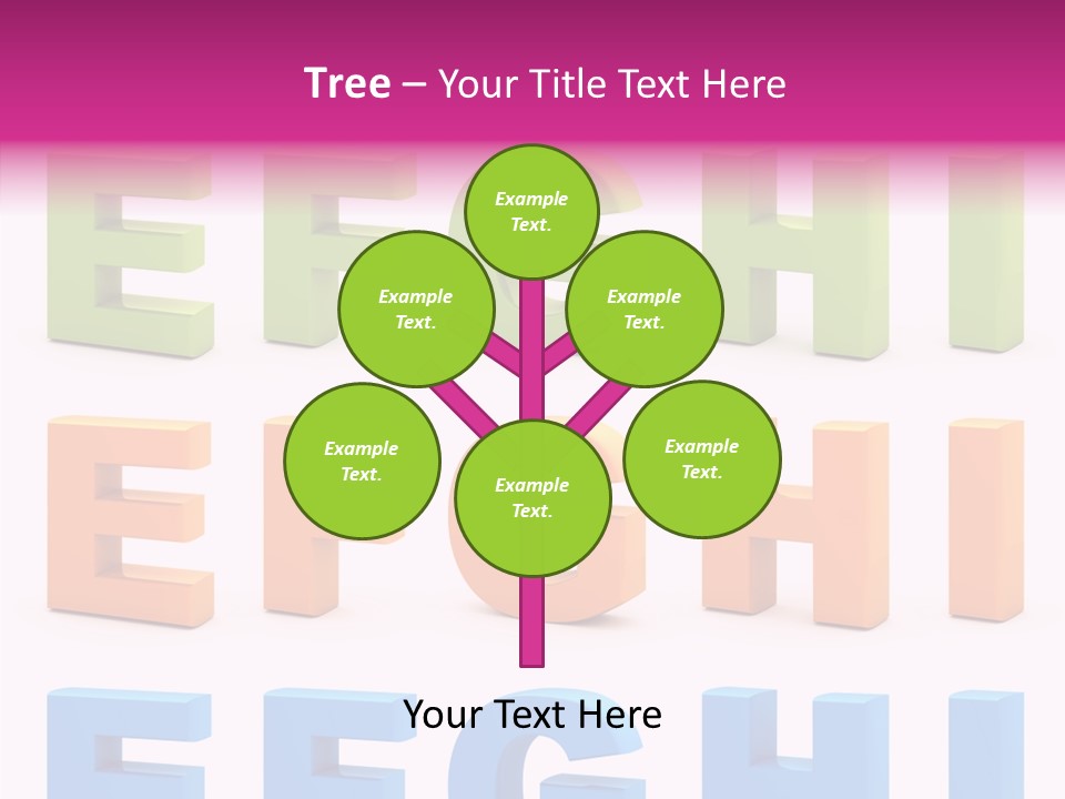 Alphabetical Standing Alphabet PowerPoint Template