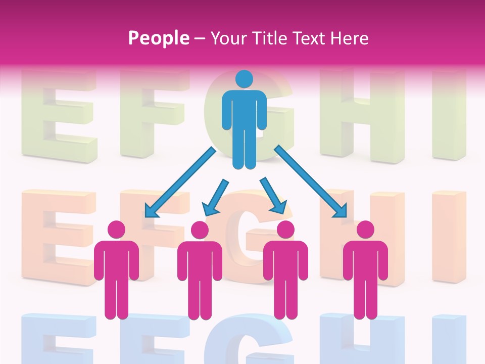 Alphabetical Standing Alphabet PowerPoint Template