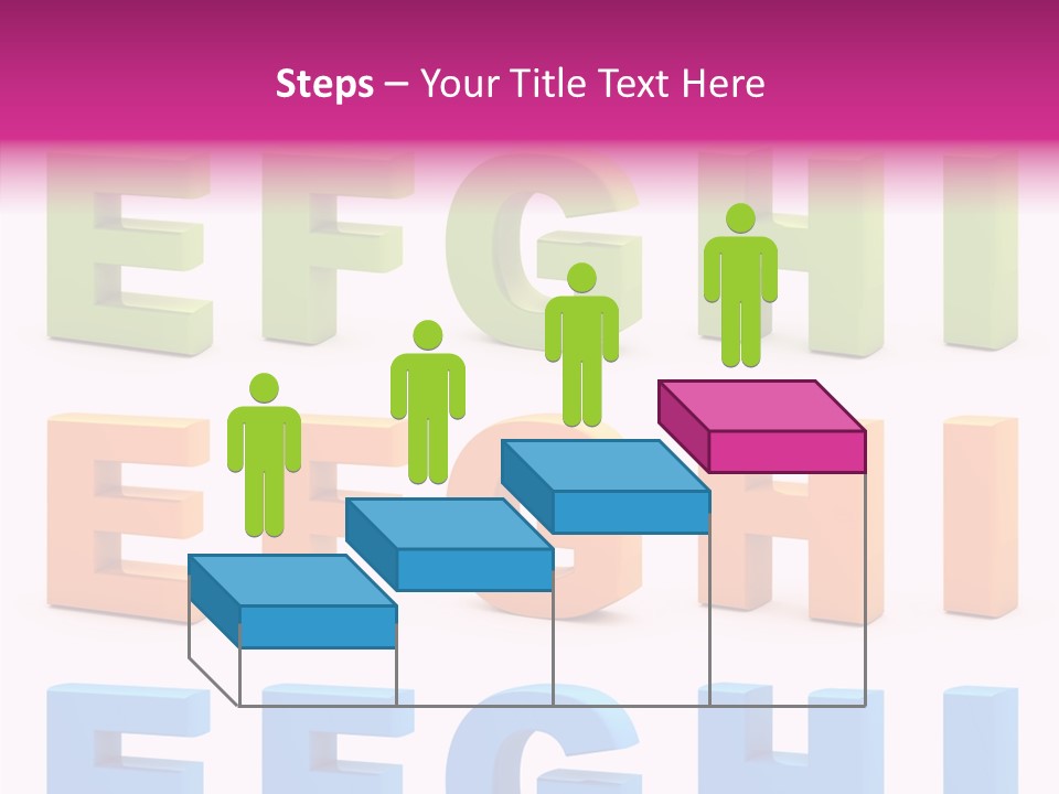 Alphabetical Standing Alphabet PowerPoint Template