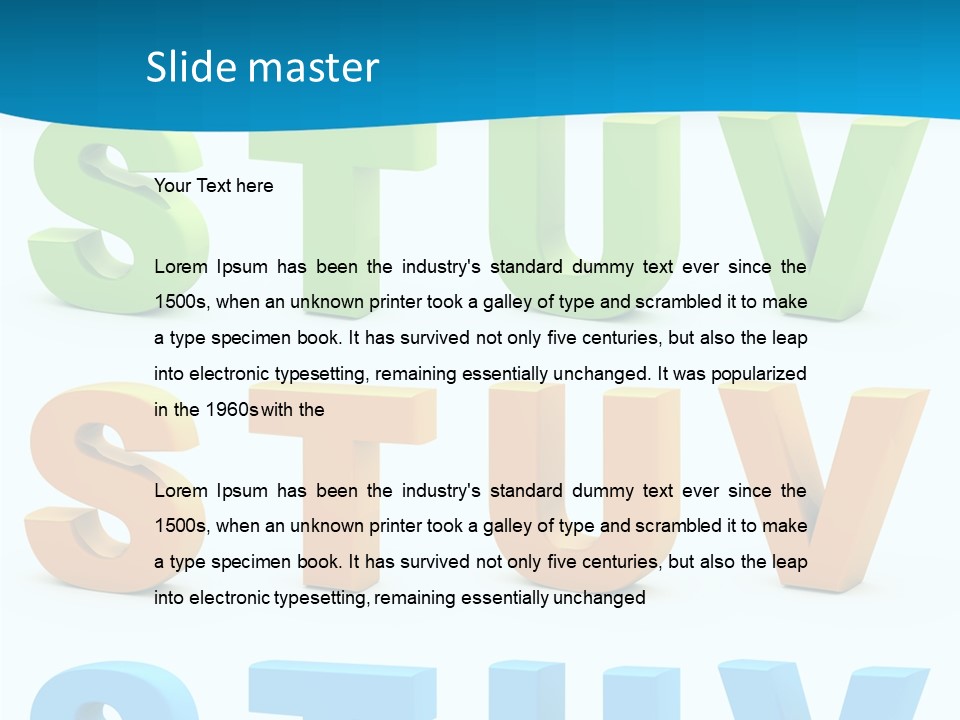 Nobody Blue Uppercase PowerPoint Template