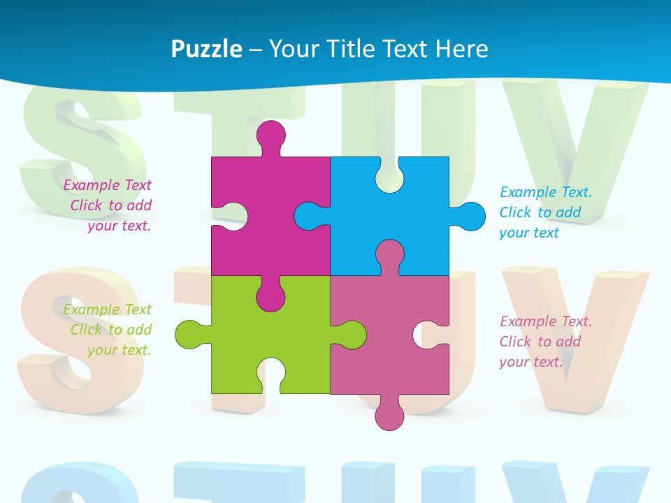 Nobody Blue Uppercase PowerPoint Template