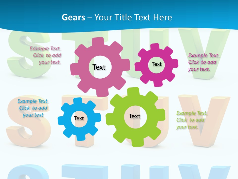 Nobody Blue Uppercase PowerPoint Template