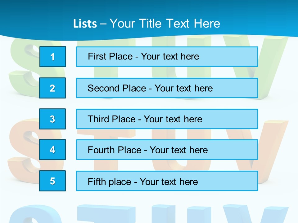 Nobody Blue Uppercase PowerPoint Template