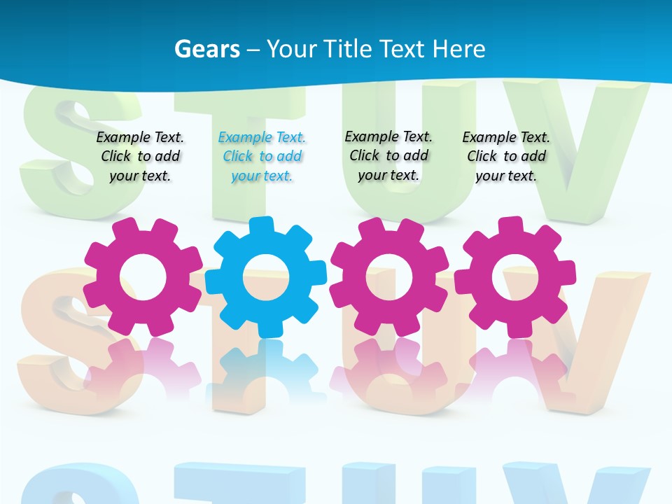 Nobody Blue Uppercase PowerPoint Template