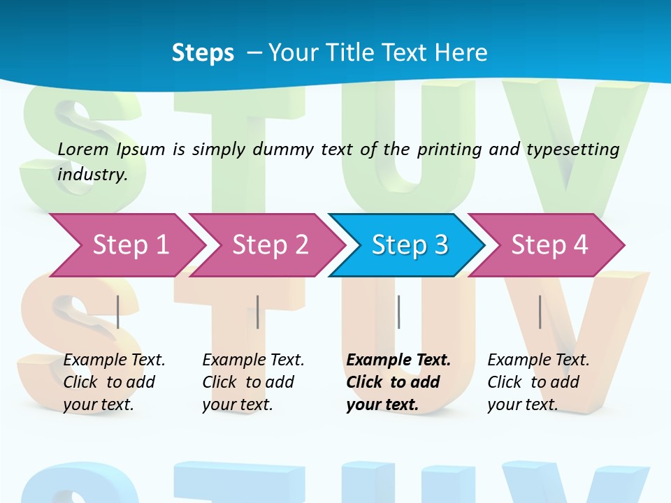 Nobody Blue Uppercase PowerPoint Template