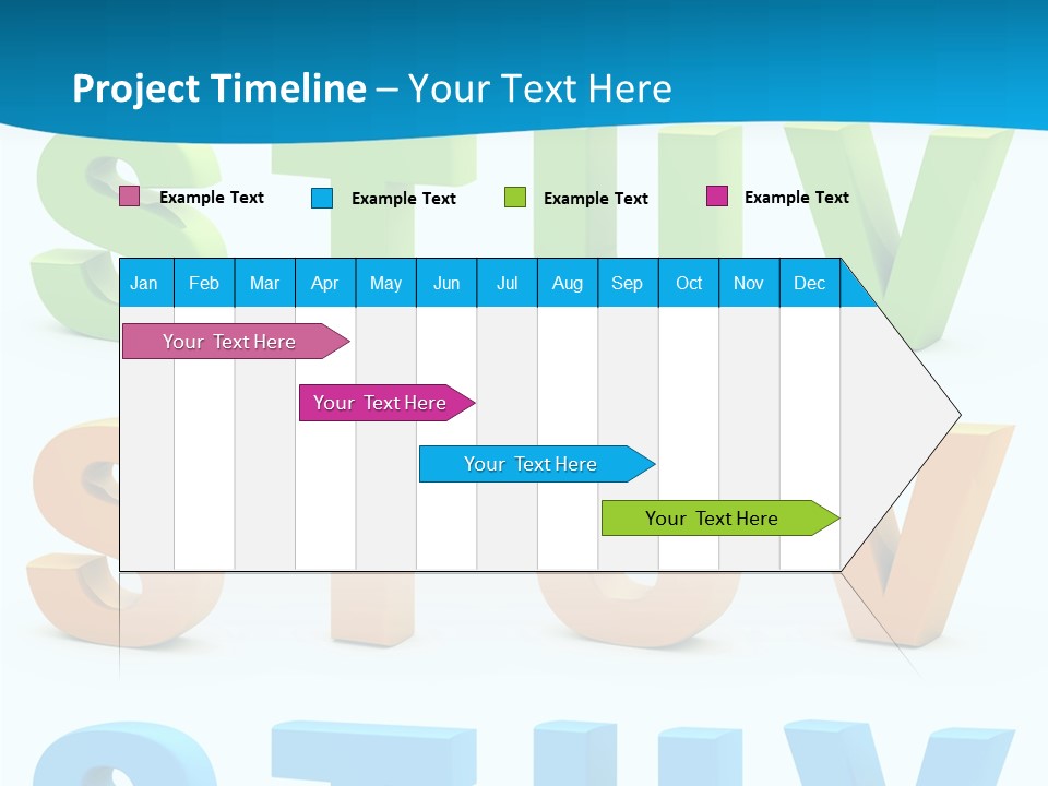 Nobody Blue Uppercase PowerPoint Template