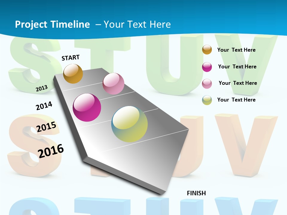 Nobody Blue Uppercase PowerPoint Template