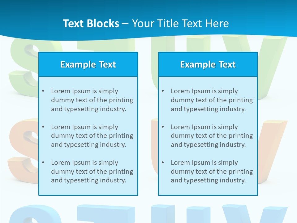 Nobody Blue Uppercase PowerPoint Template