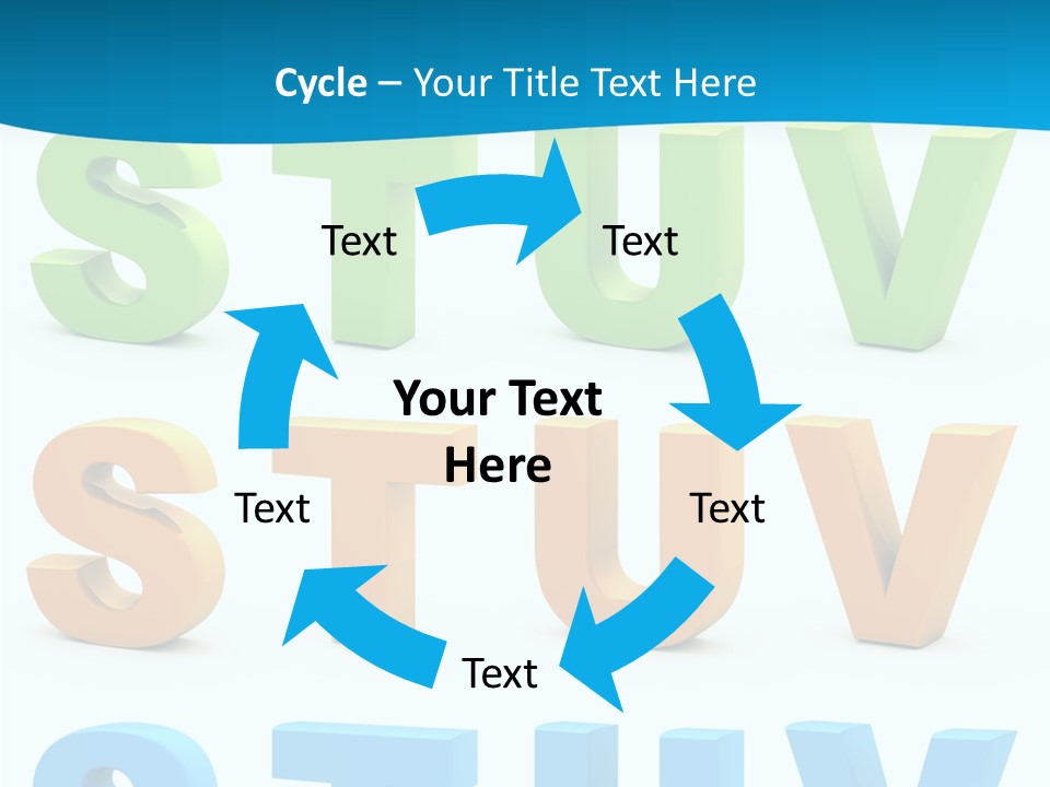 Nobody Blue Uppercase PowerPoint Template