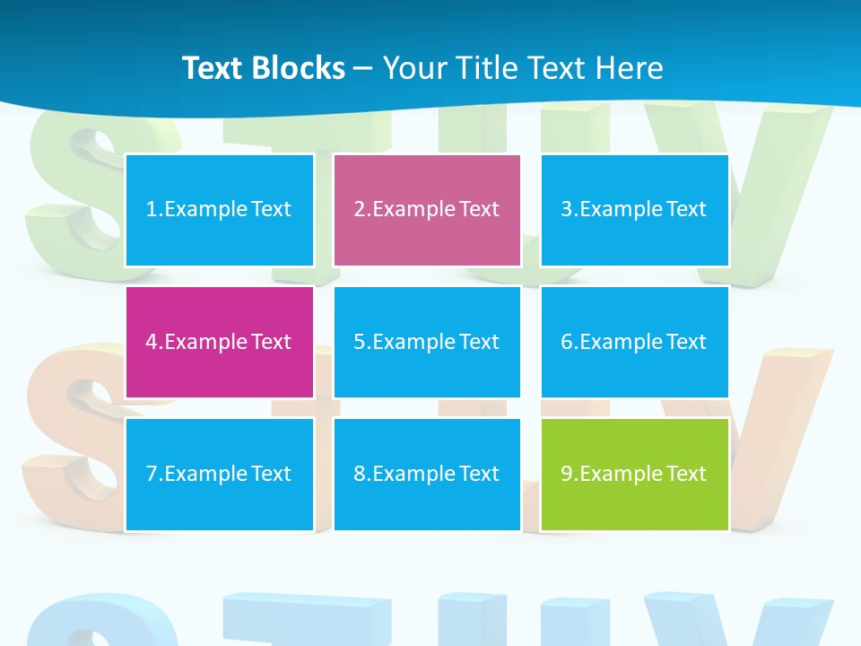 Nobody Blue Uppercase PowerPoint Template