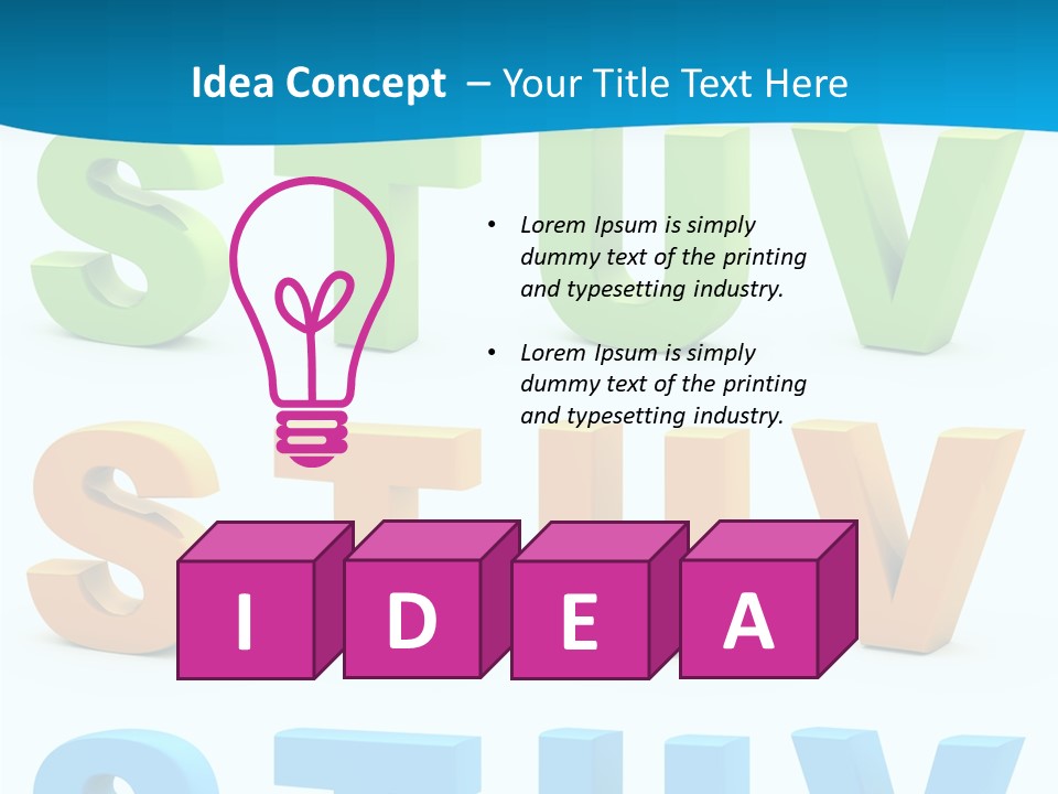 Nobody Blue Uppercase PowerPoint Template