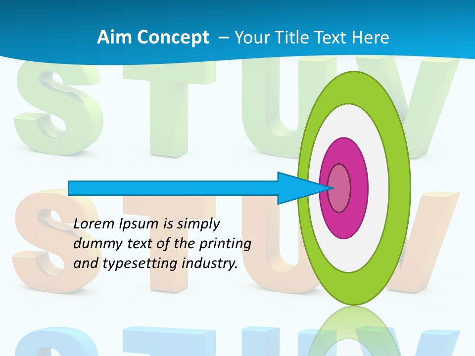 Nobody Blue Uppercase PowerPoint Template