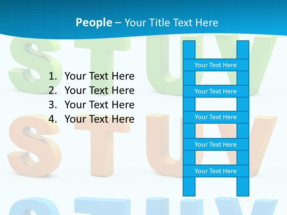 Nobody Blue Uppercase PowerPoint Template