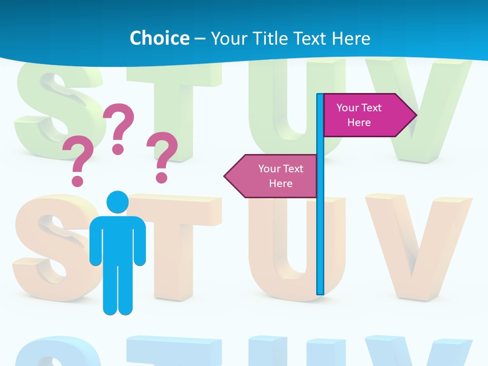 Nobody Blue Uppercase PowerPoint Template