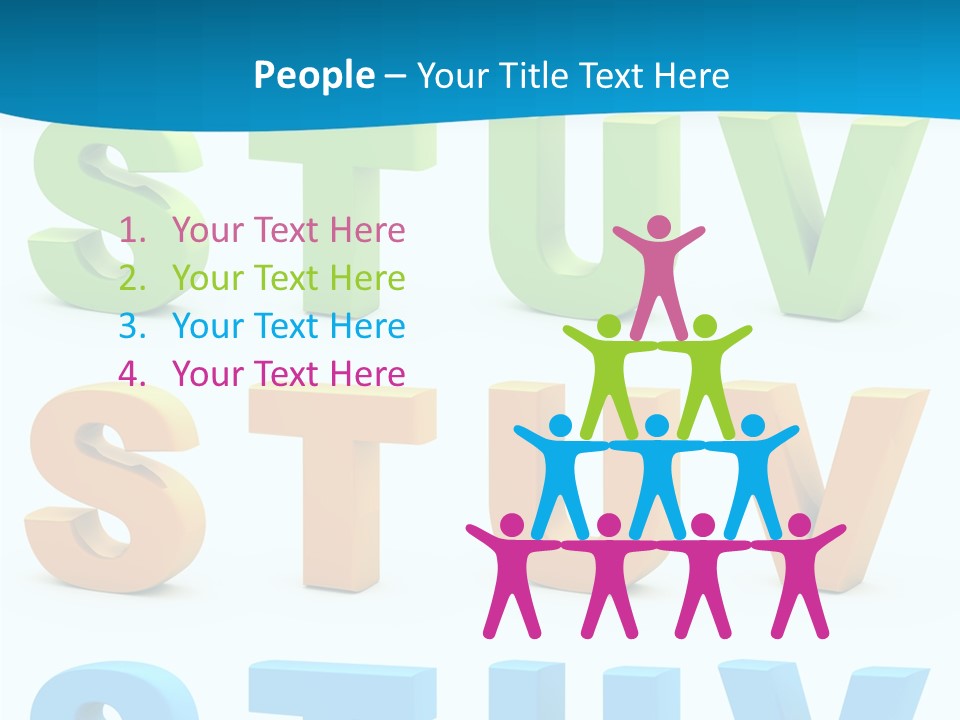 Nobody Blue Uppercase PowerPoint Template