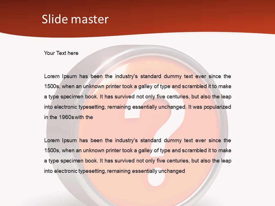 Round Glossy Help PowerPoint Template