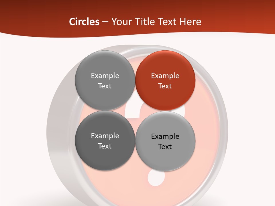 Round Glossy Help PowerPoint Template
