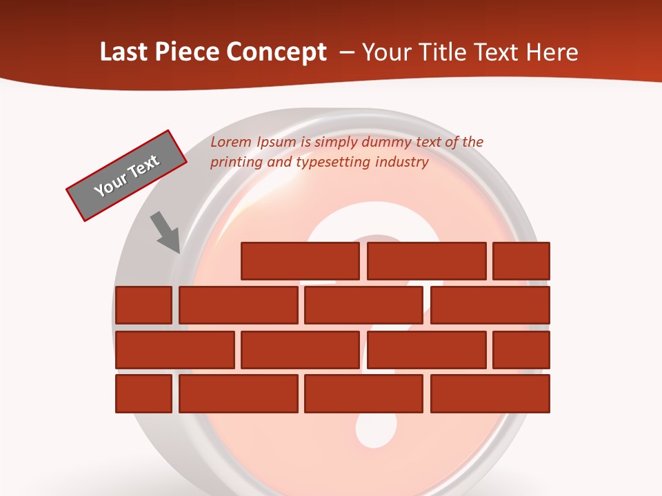 Round Glossy Help PowerPoint Template