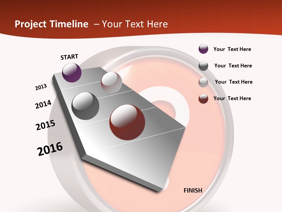 Round Glossy Help PowerPoint Template