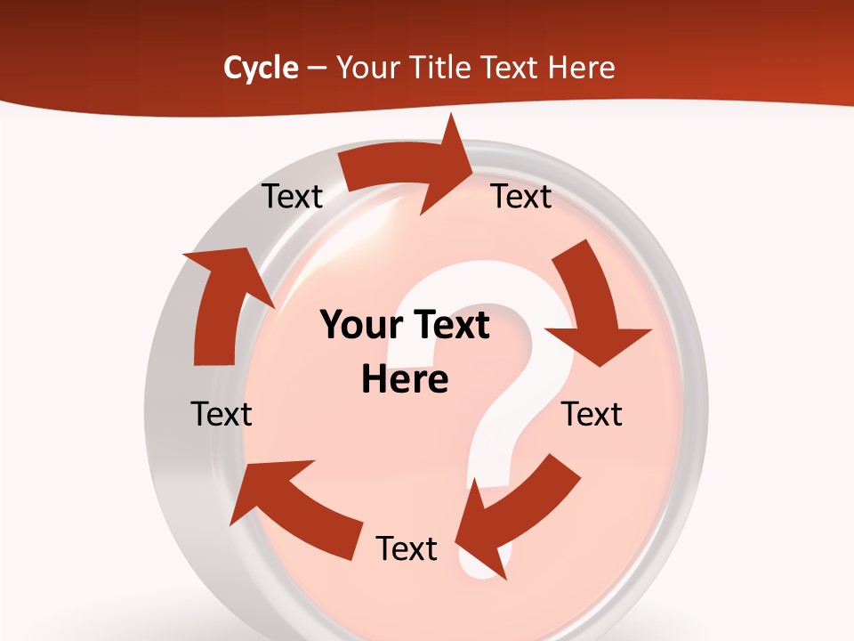 Round Glossy Help PowerPoint Template