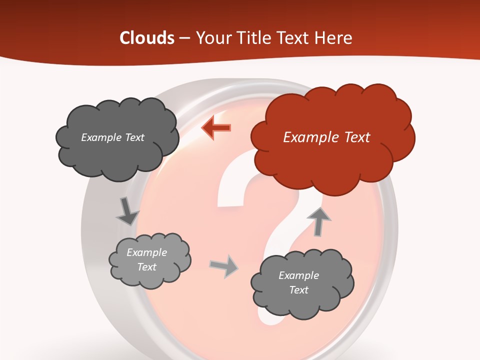 Round Glossy Help PowerPoint Template