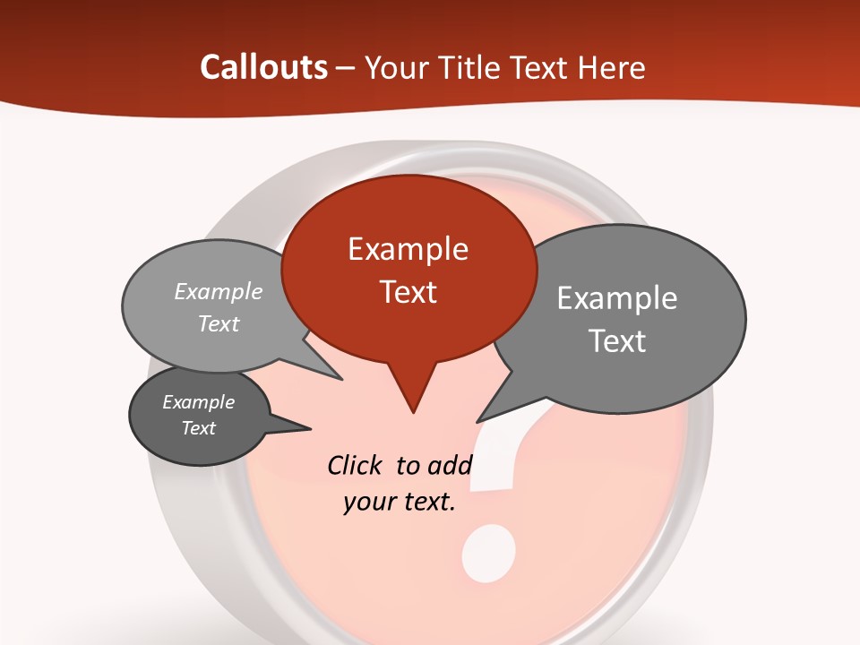 Round Glossy Help PowerPoint Template
