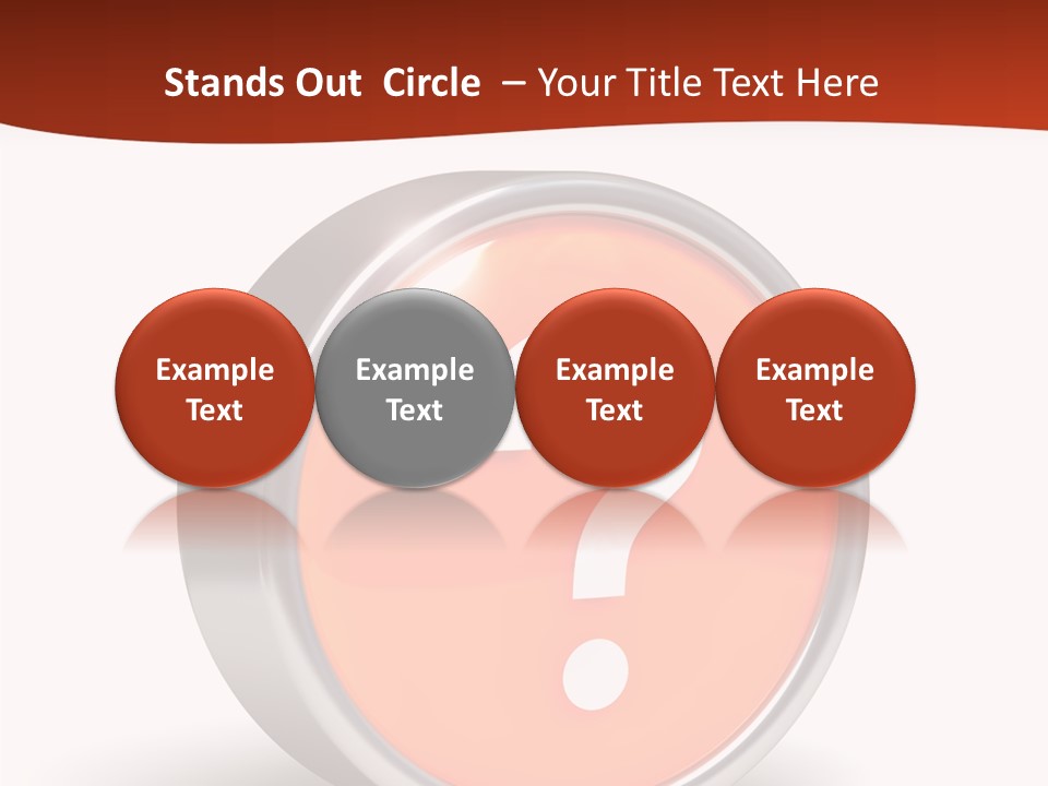 Round Glossy Help PowerPoint Template