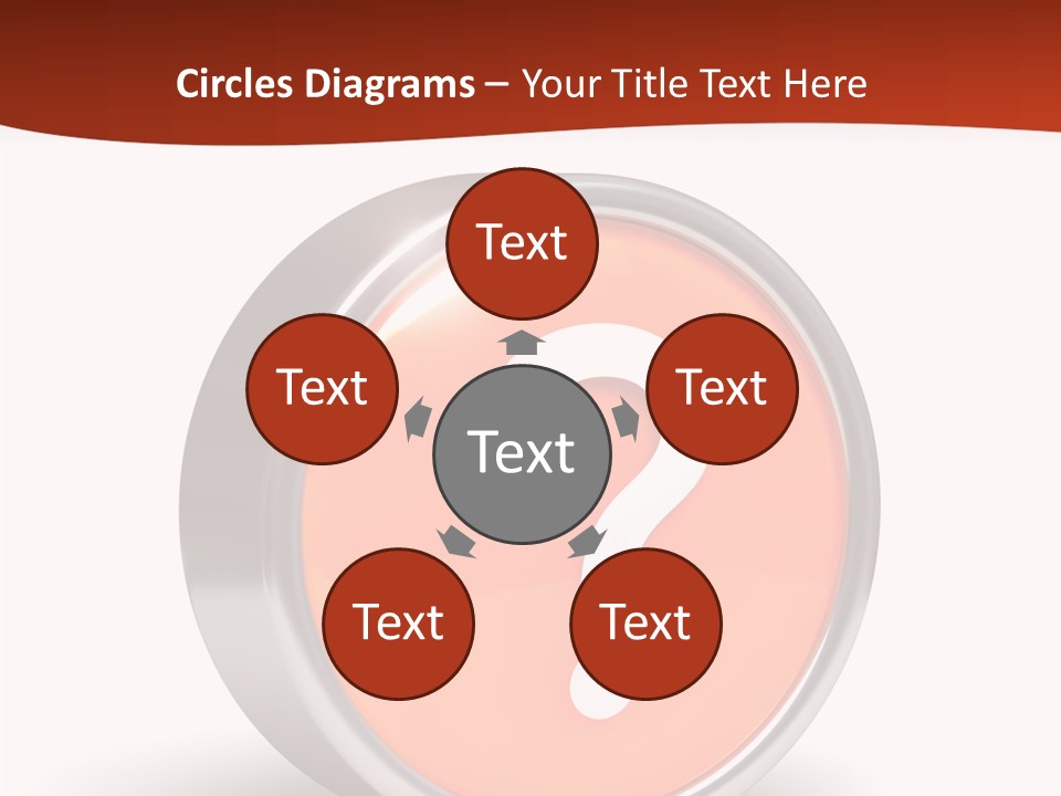 Round Glossy Help PowerPoint Template