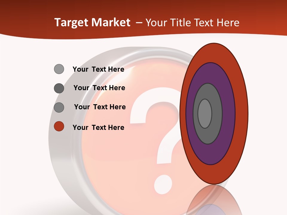 Round Glossy Help PowerPoint Template