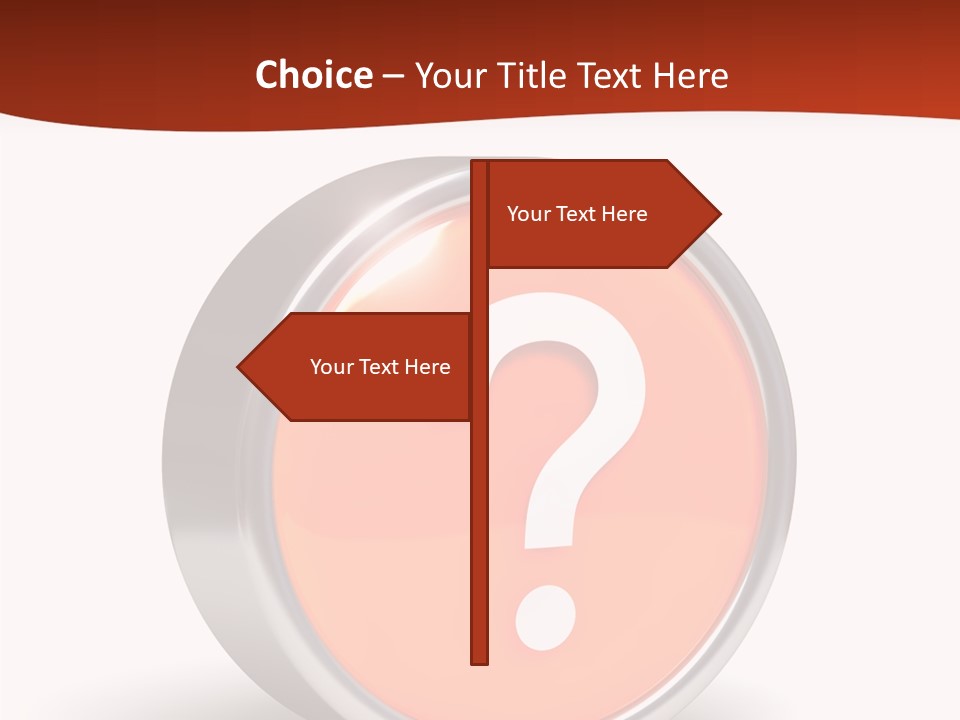 Round Glossy Help PowerPoint Template