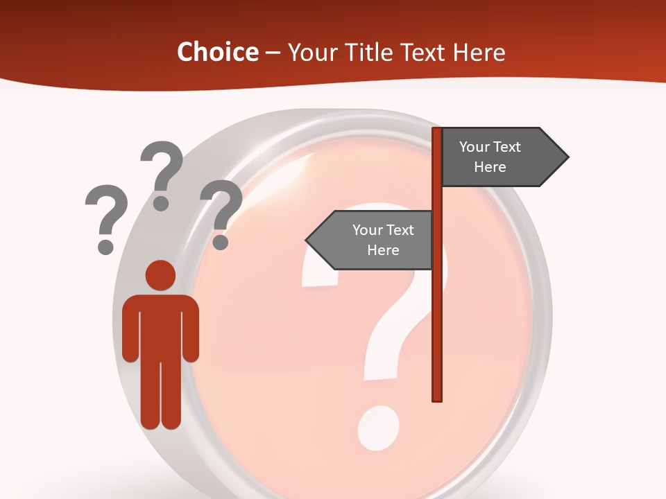 Round Glossy Help PowerPoint Template