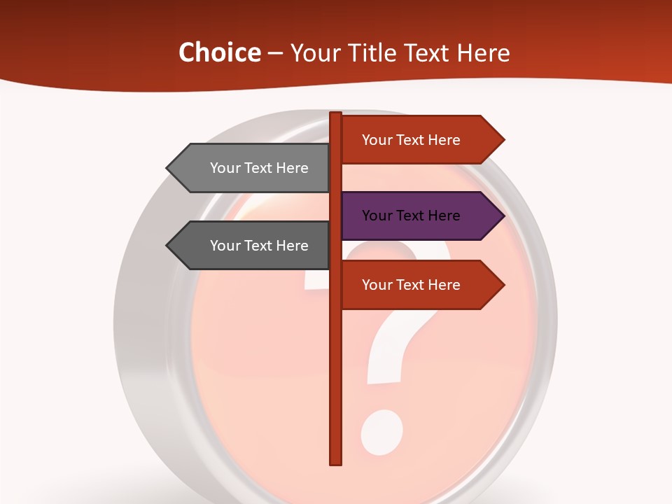 Round Glossy Help PowerPoint Template